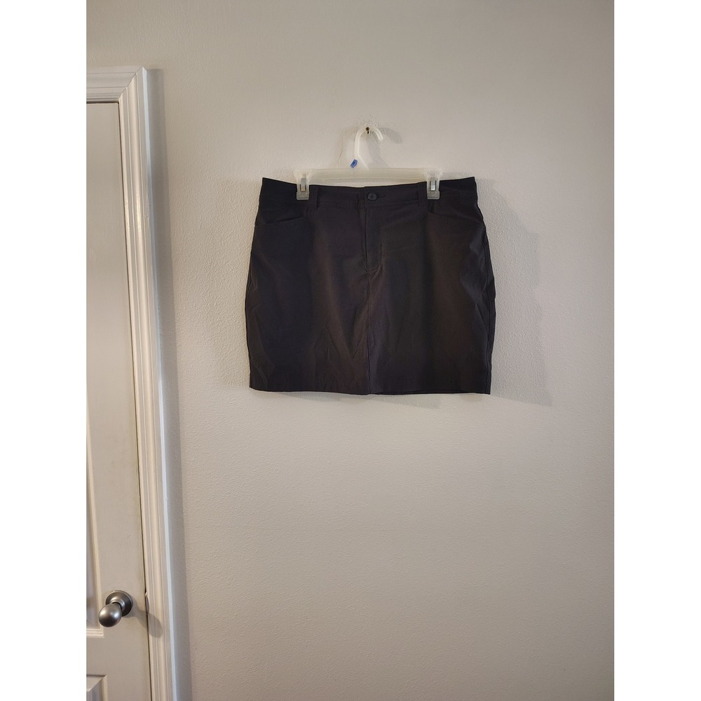 Eddie Bauer Travex Womens 12 Gray Performance Hiking Travel Skort Mini Skirt